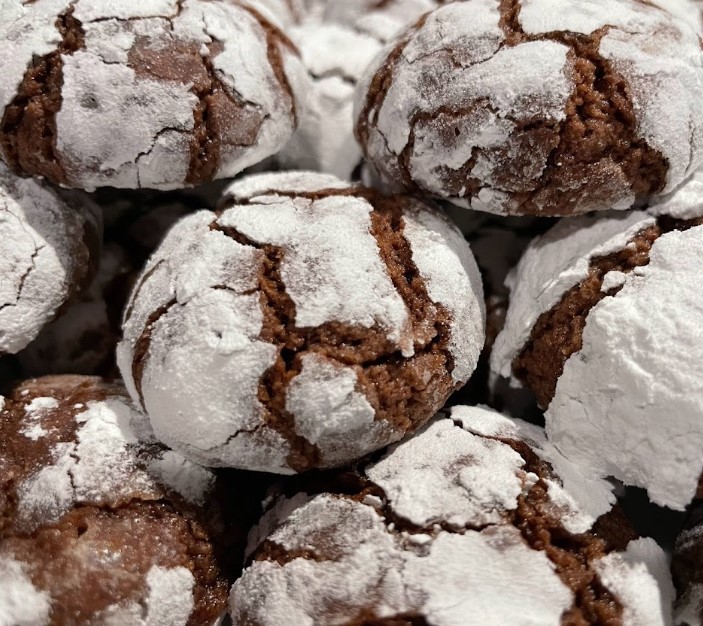 Biscotti Crinkle al cioccolato espresso